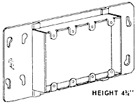 Gang Box Adaptor Covers Standard 3/4" Raise