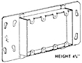 Gang Box Adaptor Covers Standard 3/4" Raise